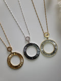 Shimmer Circle Long Necklace