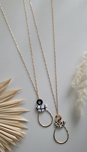 Pattern Pendant Drops Necklace