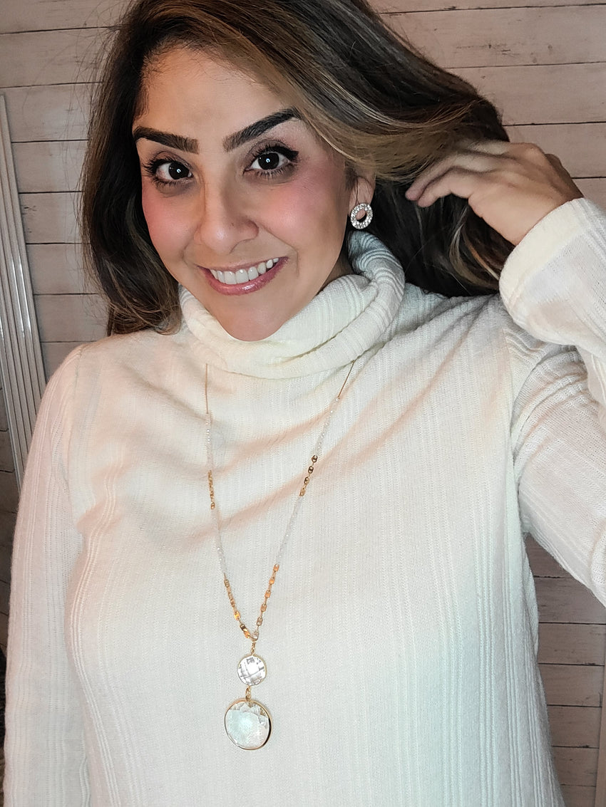 Crystal Clear Long Necklace