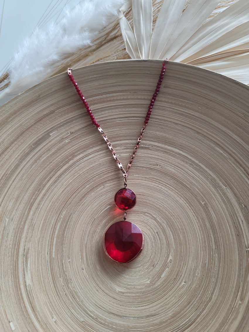 Rubies are Red Long Necklace