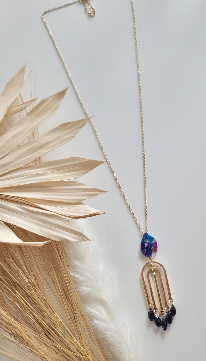 Swinging from the Chandelier long necklace