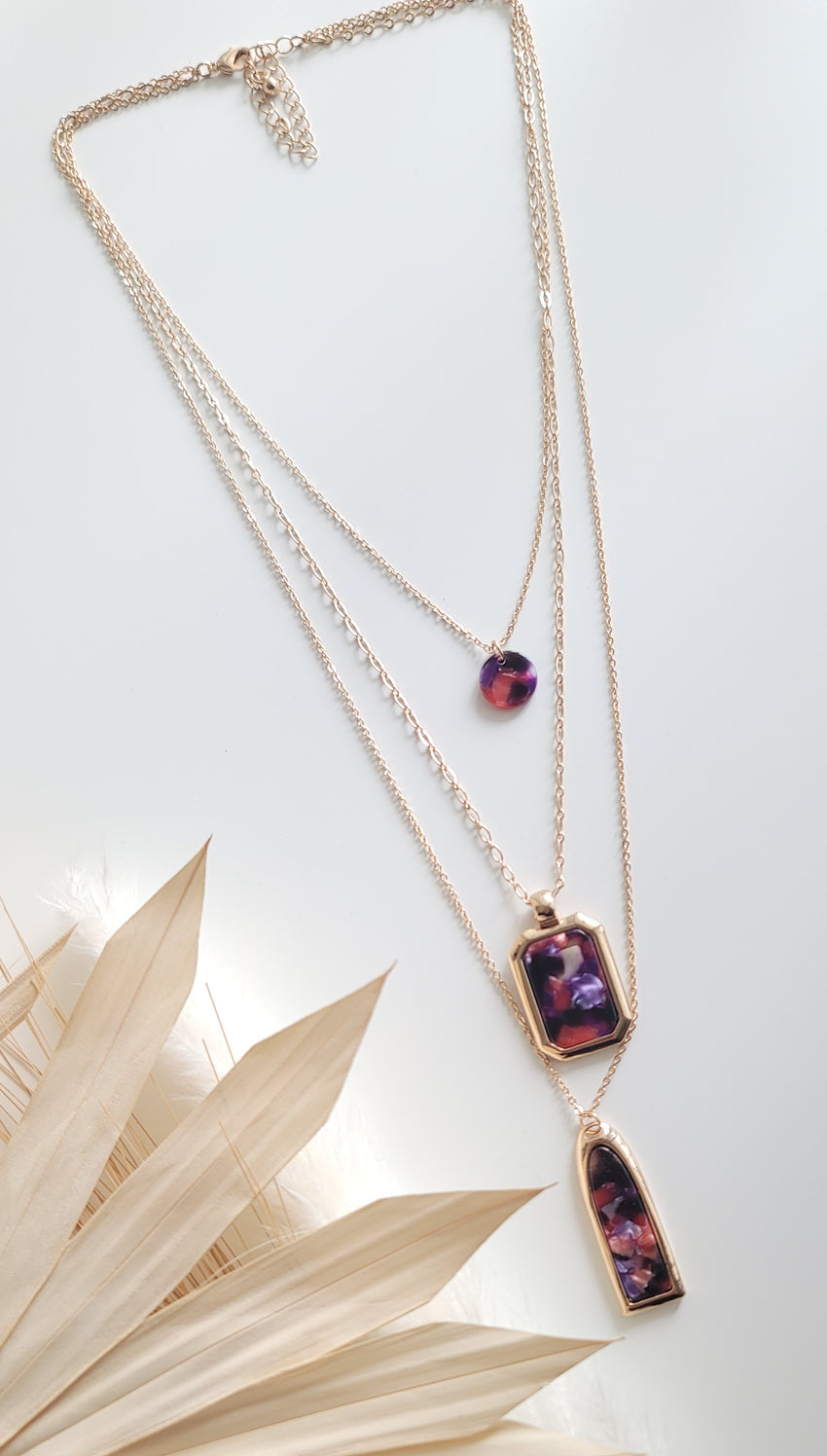 Purple Dream 3 layer Necklace