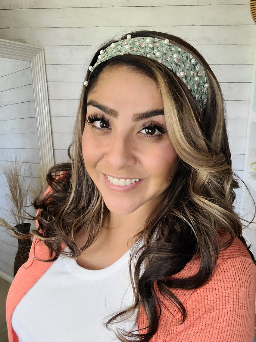 Fabric & Pearls Headband