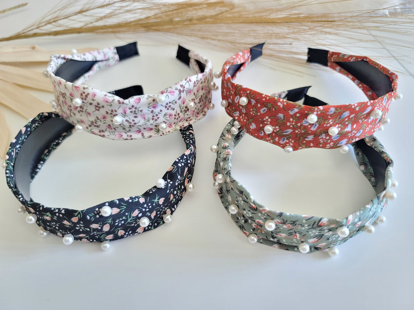 Fabric & Pearls Headband