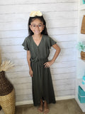 Olive overlay Romper