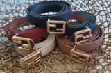 Skinny Belts with Gold Buckle