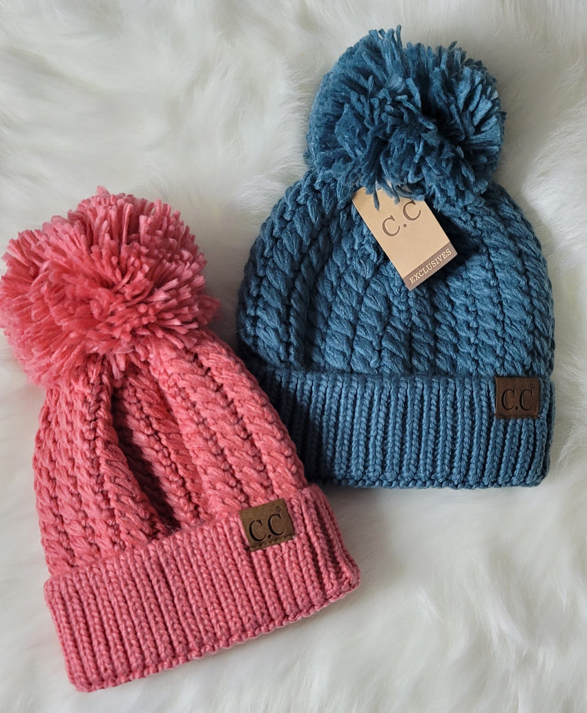 Chunky Knit CC Beanie