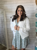 Cream Mo Hair Cardigan Sweater