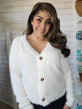 Cream Mo Hair Cardigan Sweater