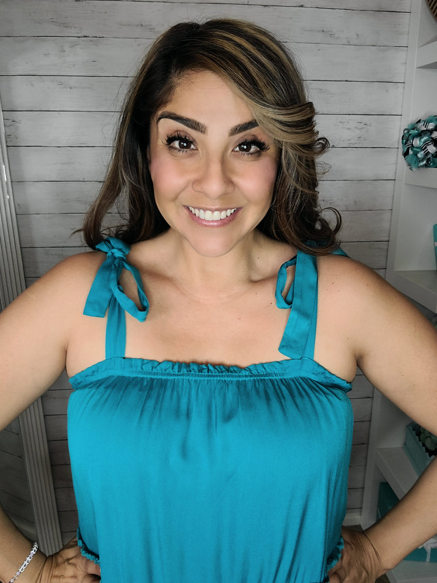 Sprung Tiered and Ties Swing Dress