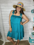 Sprung Tiered and Ties Swing Dress