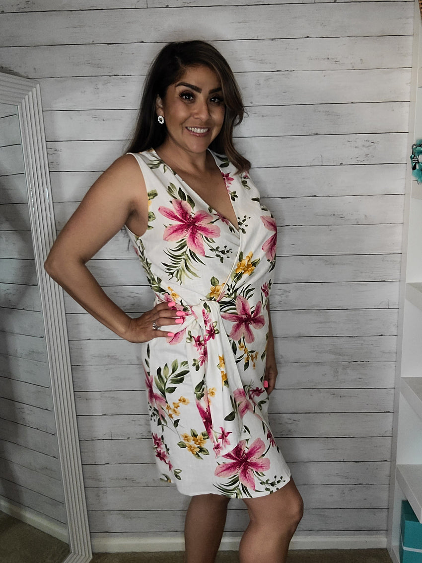 Stargazer Lily Wrap Dress
