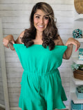 Kelly Green Ruffled Bottom Tube Romper