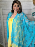 Ocean Blue Lace Kimono