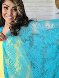 Ocean Blue Lace Kimono