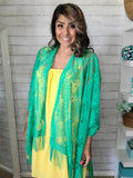 Kelly Green Lace Kimono