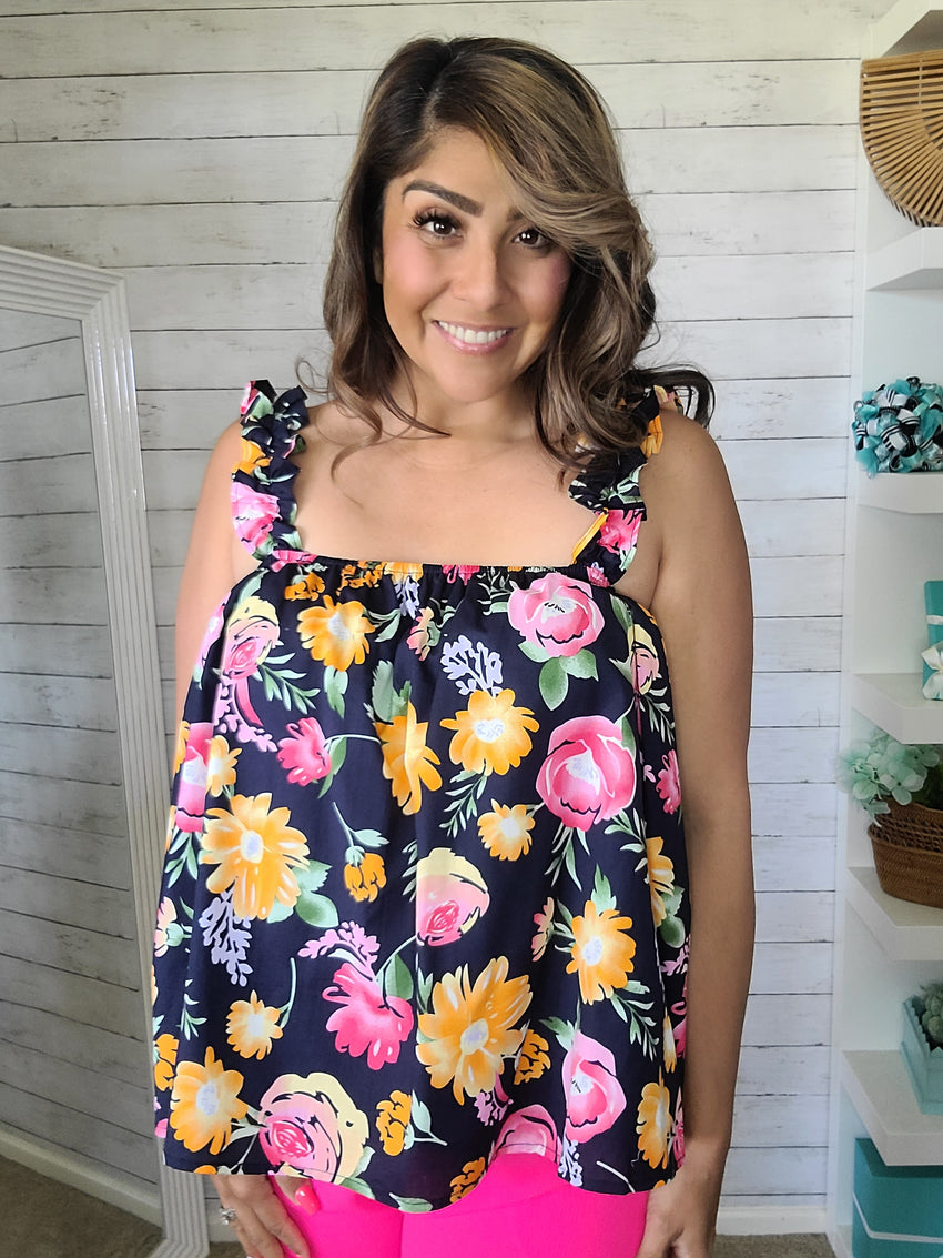 Crisp Spring Floral Top